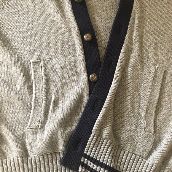 Banana Republic Blue and Grey Sweater Jacket - Picture 3 of 4